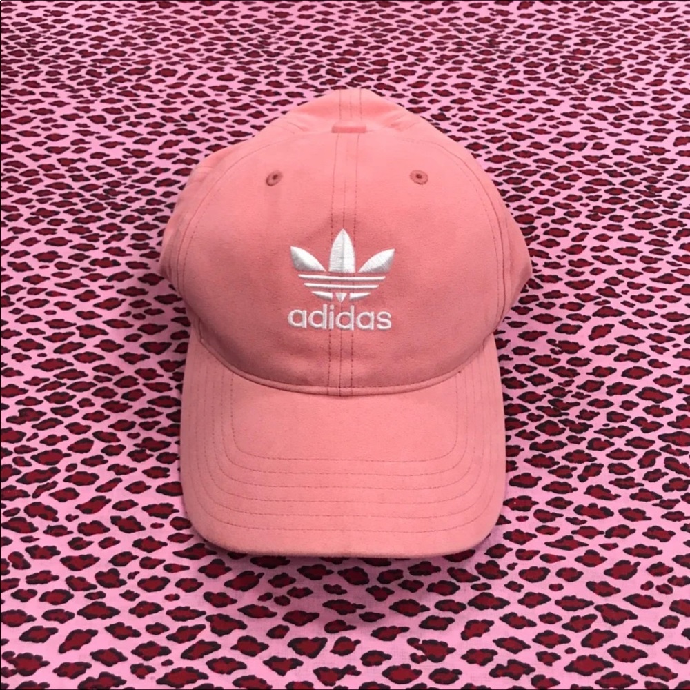 Suede adidas pink coral hat